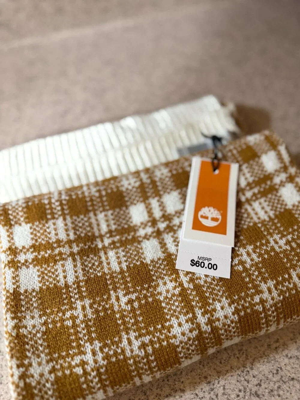 NWT! Timberland Plaid Scarf - Size O/S